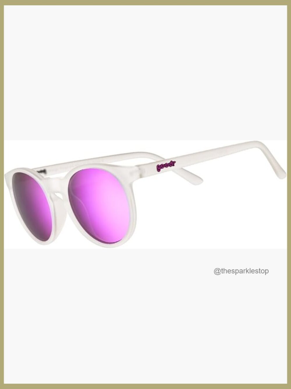 Polarized Round Sunglasses with Clear Translucent Frame, No Slip No Bounce